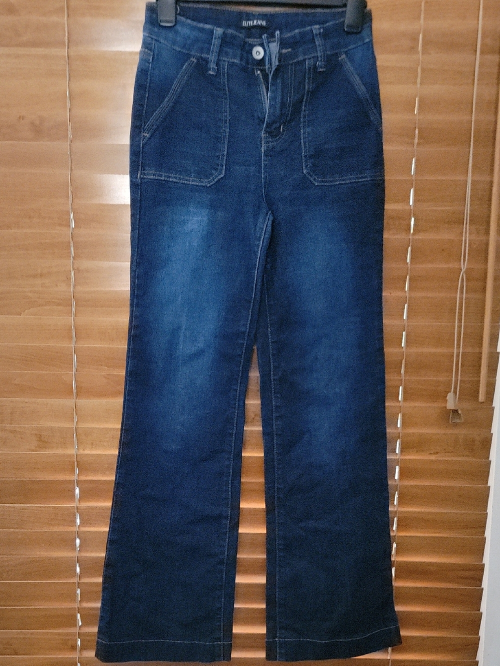 High-Rise Wide-Leg Jeans in Deep Blue